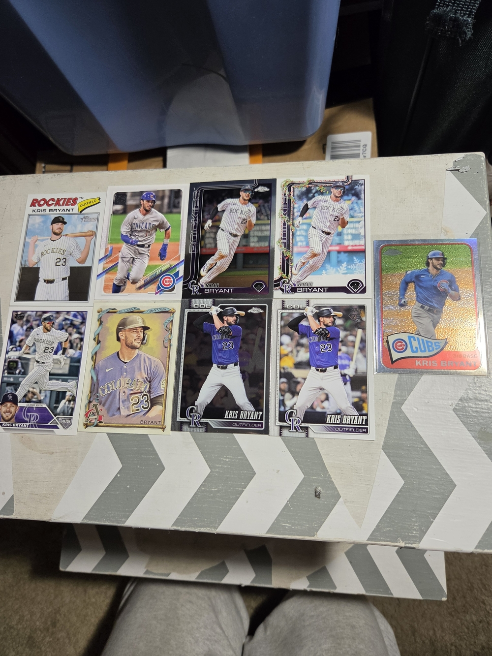 9 Card Lot Of Kris Bryant Trading Cards -